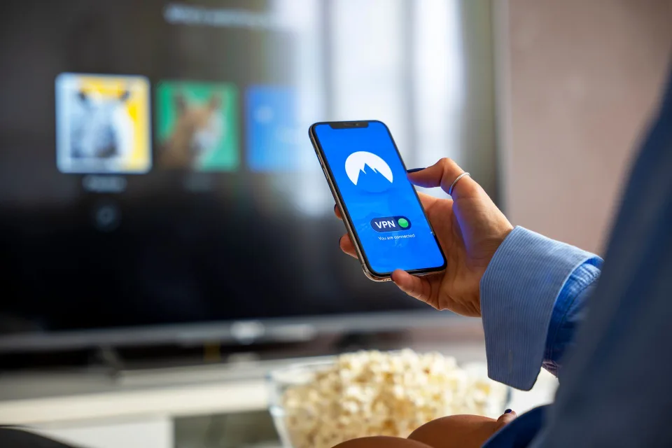Écran de télévision affichant un catalogue de séries