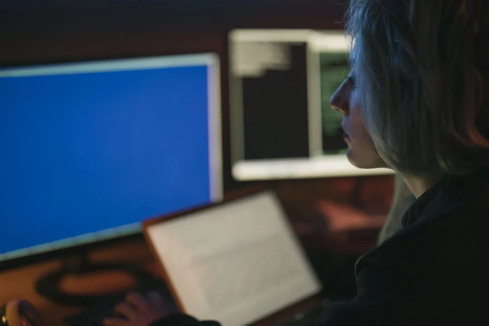 Gros plan sur un écran d'ordinateur affichant les paramètres de configuration des adresses IP et DNS.